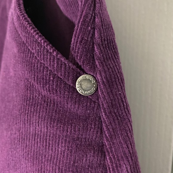 Down East Basics Corduroy Purple Pleated A-line Stretch Skirt Size M - Picture 6 of 9